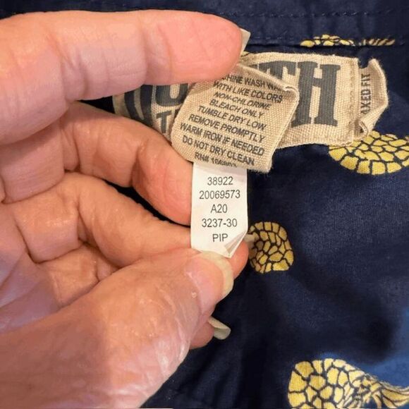 Duluth Trading Co Aloha Shirt All Over Pineapple Print Navy Blue Size 2XL - Picture 7 of 11